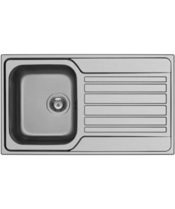 Νεροχύτης Fedra 1B 1D Λείος 86x50cm Pyramis