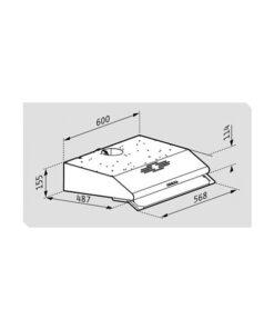 Απορροφητήρας Essential Απλός με 2 Μοτέρ Λευκός Pyramis 065029302