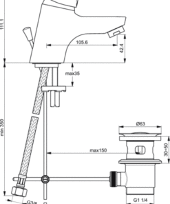 Μπαταρία Νιπτήρος Ideal Standard Limline II